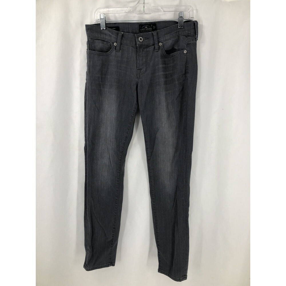 Lucky Brand Charlie Skinny Jeans Gray Denim 7WP1352 31” Inseam 6/28 - Picture 2 of 5
